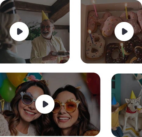 Videos de una celebración de cumpleaños